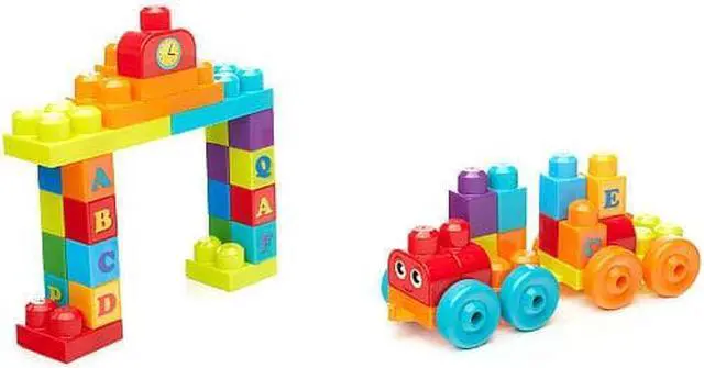 Alt view image 2 of 11 - Mega Bloks First Builders ABC Learning Train Building Set Building Kit