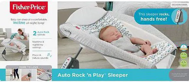 Alt view image 8 of 17 - Fisher-Price Newborn Auto Rock 'n Play Sleeper, Aqua Stone Fashion