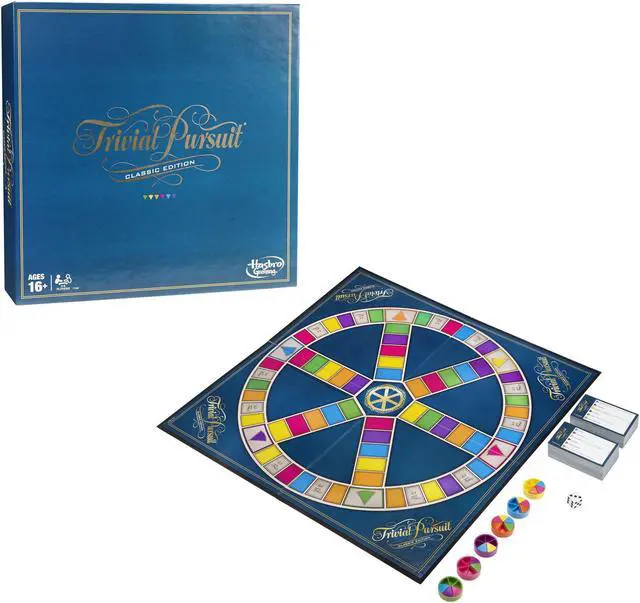 Alt view image 10 of 18 - Trivial Pursuit Classic Ed Family Fun Strategy Board Game Hasbro HSBC1940