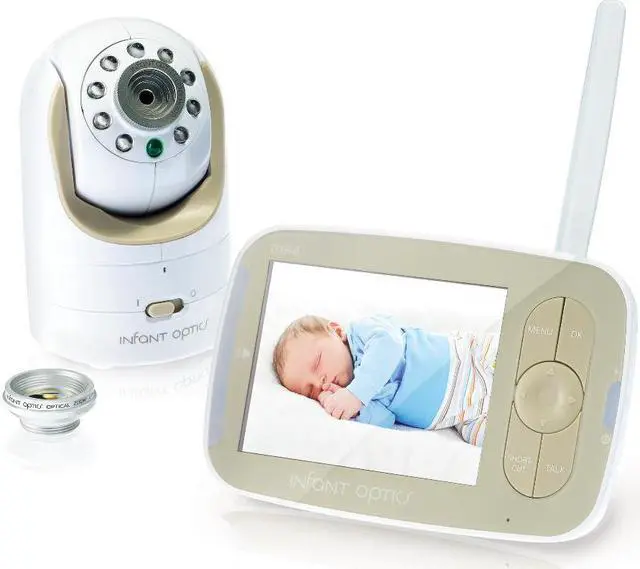 Alt view image 10 of 20 - Infant Optics DXR-8 Pan/Tilt/Zoom 3.5" Video Baby Monitor With Interchangeable Optical Lens