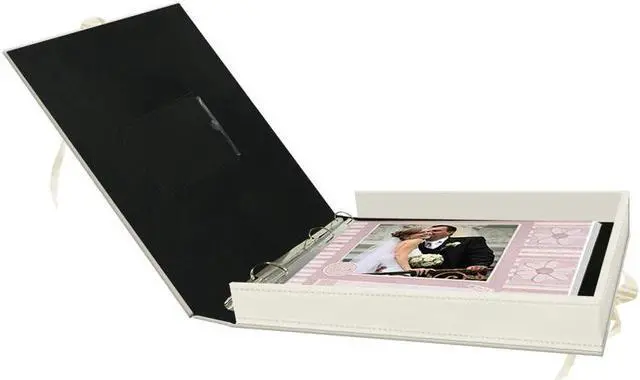 Alt view image 2 of 3 - Pioneer Photo Album 12x12 3-Ring Sewn Frame Scrapbook Box, Wedding Ivory
