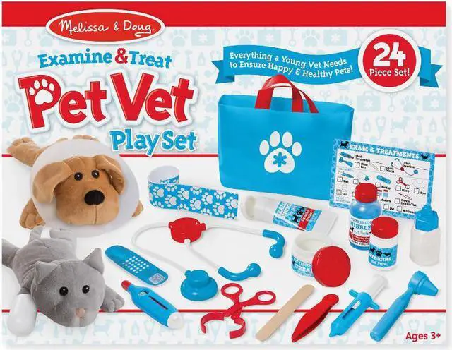 Alt view image 3 of 11 - Examine & Treat Pet Vet Play Set - Pretend Play Toy by Melissa & Doug (8520)