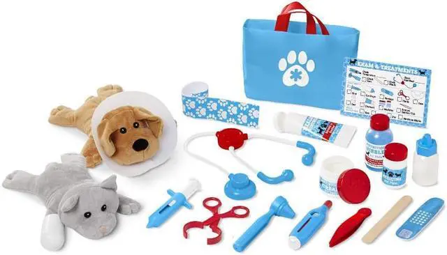 Alt view image 2 of 11 - Examine & Treat Pet Vet Play Set - Pretend Play Toy by Melissa & Doug (8520)