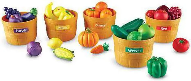Alt view image 7 of 20 - Learning Resources Farmer's Market Color Sorting Set