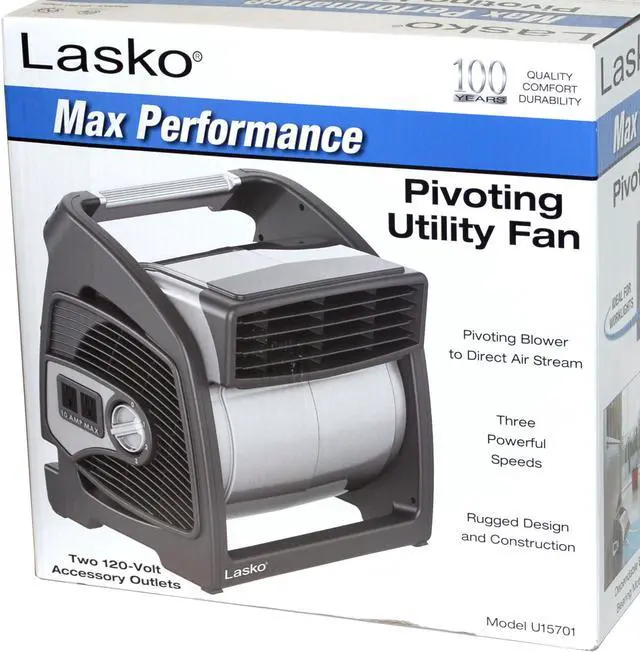 Main image of Lasko Max Performance Pivoting Utility Fan U15701
