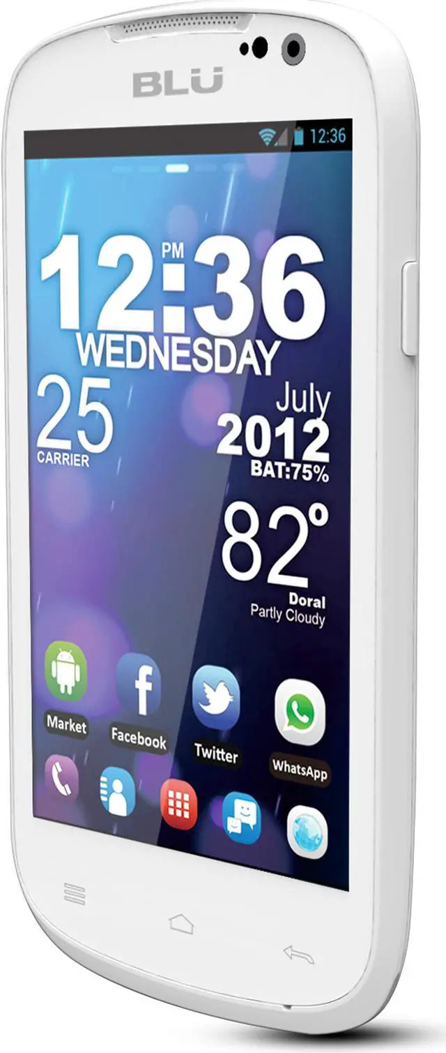 Main image of Blu Dash 4.0 D270a White 3G Unlocked Dual SIM Cell Phone