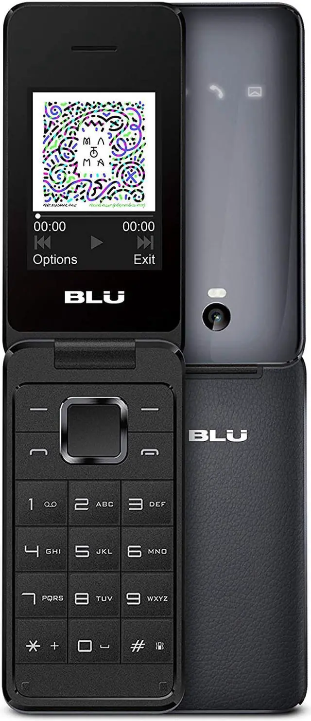 Alt view image 9 of 9 - Blu DIVA Flip T390X Unlocked Phone with Camera (2.4" Black, 24MB RAM)