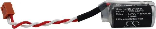 Main image of CPM2A-BAT01 Replacement Battery (1000mAh / 3.60Wh) For OMRON CJ1, CPM2A, CQM1H, NS7,