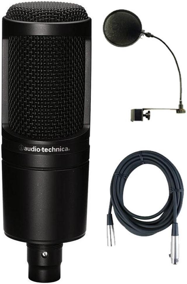  Audio-Technica AT2020 Cardioid Condenser Studio XLR Microphone,  Ideal for Project/Home Studio Applications,Black : Audio-Technica: Musical  Instruments