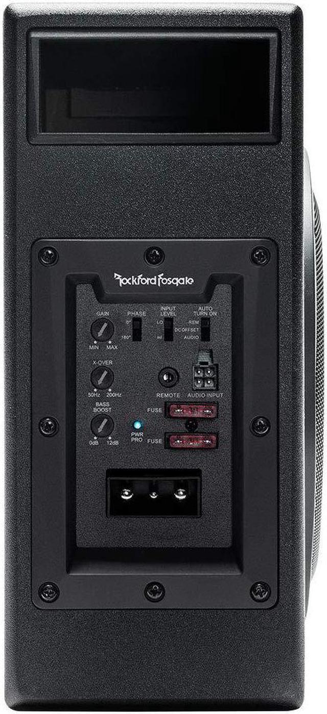 Alt view image 9 of 17 - Rockford Fosgate P300-8P Punch 8" 300W Powered Ported Subwoofer Enclosure System