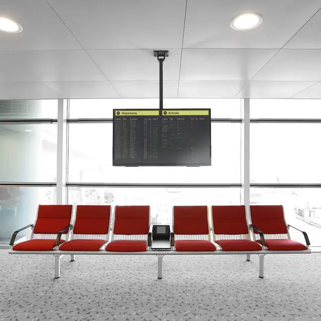 Alt view image 9 of 19 - Kanto CM600 Full Motion Telescopic Ceiling TV Mount - Black