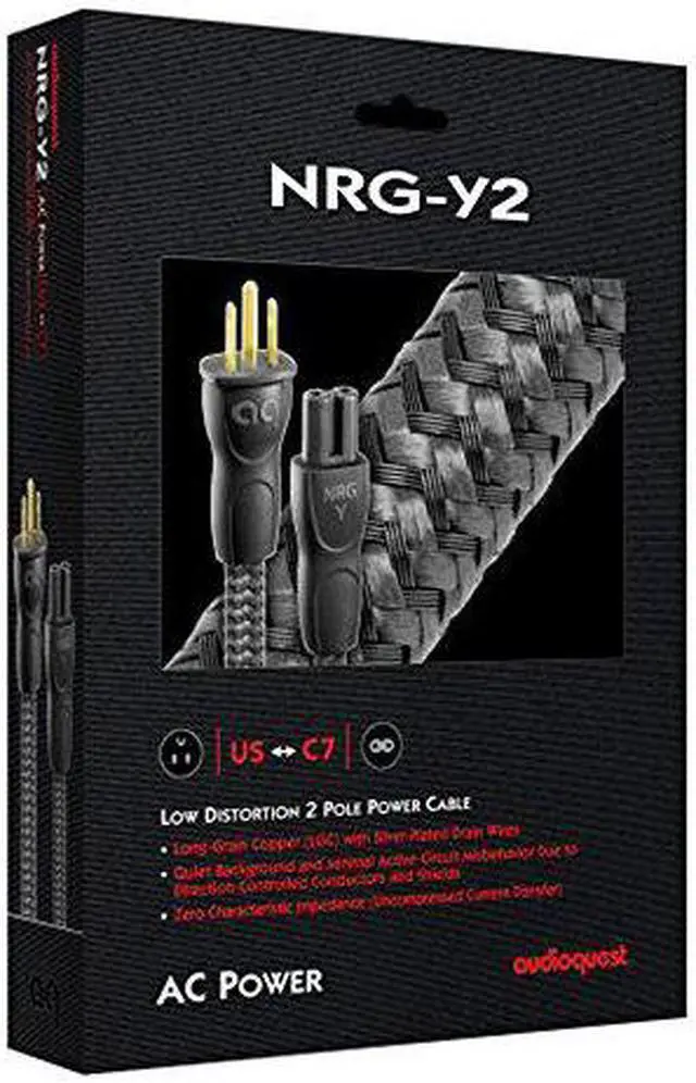 Alt view image 4 of 4 - audioquest nrg-y2 low-distortion 2-pole ac power cable - 6.56' (2m)