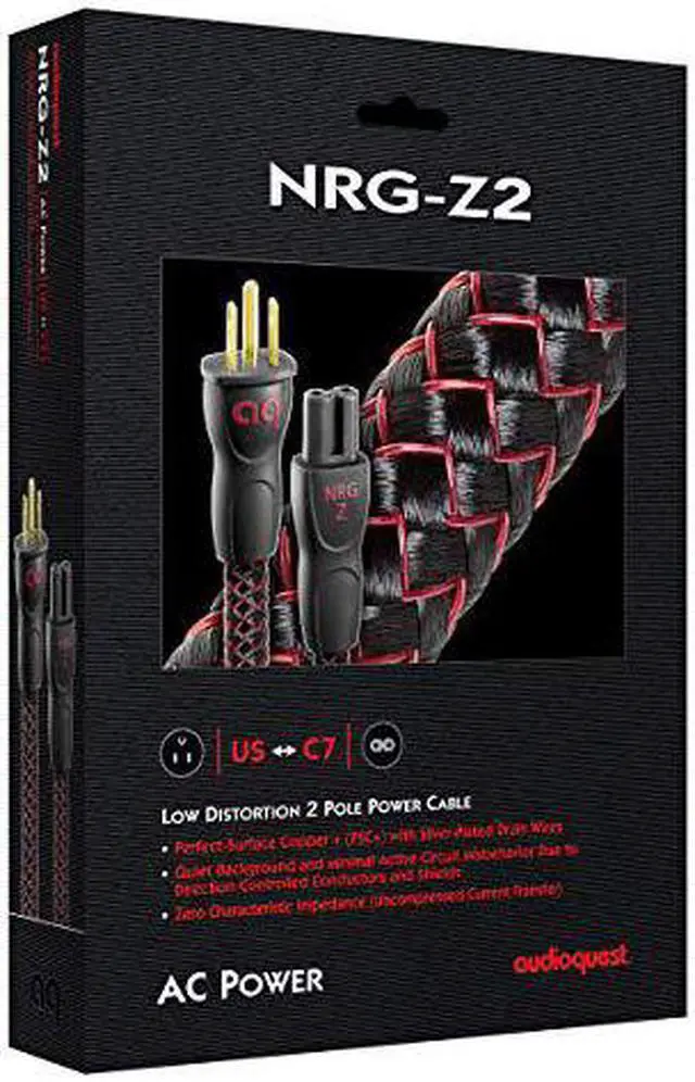 Alt view image 6 of 7 - NRG-Z2 US Power Cord Low Distortion 2-Pole Power Cable 2 Meters