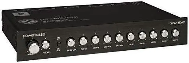 Alt view image 4 of 4 - PowerBass XEQ-9XO 9 Band Active Equalizer Pre-Amp w/Subwoofer Control 1/2 Din