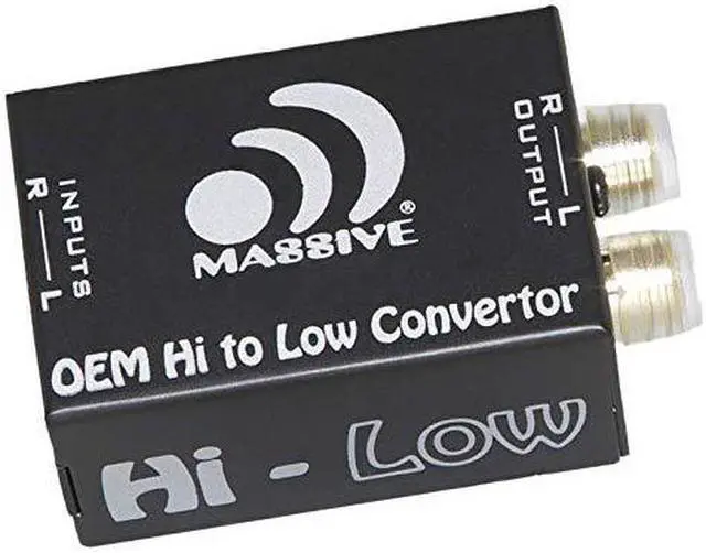 Alt view image 3 of 6 - massive audio hilow  car audio high level speaker signal to low level rca converter, high to low level signal