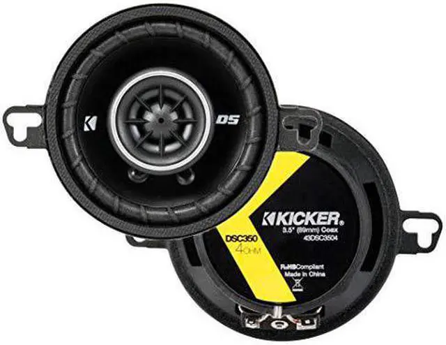 Alt view image 15 of 17 - Kicker 3.5" 80 Watt 2-Way Car Audio Speakers DSC35 DS35 Coax, Set of 2