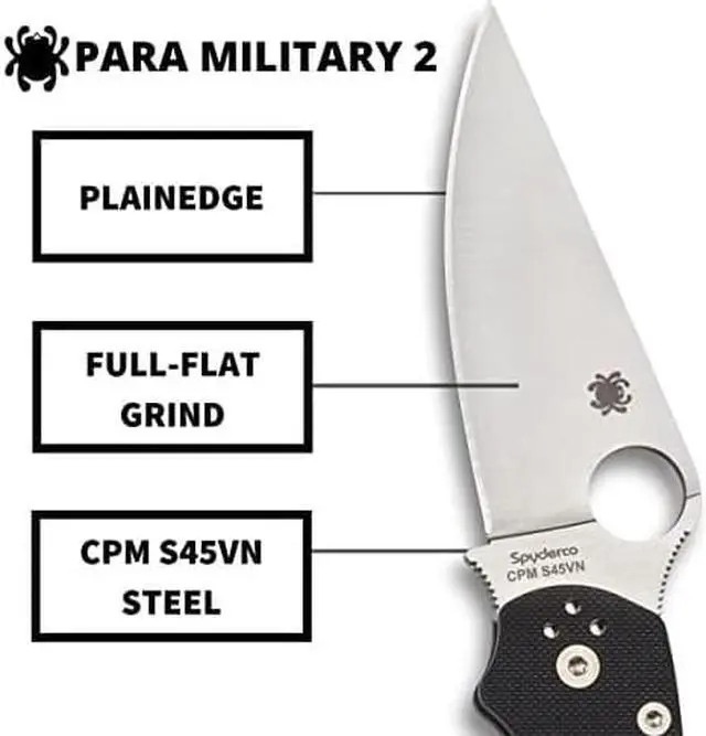 Alt view image 16 of 17 - Spyderco C81GP2 Para-Military 2 Folding Knife 3.5" Blade 8.28" Overall Folder