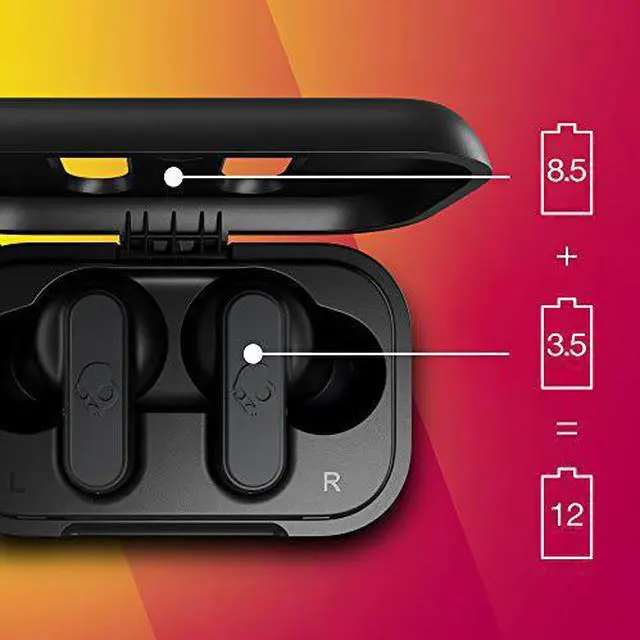 Alt view image 12 of 16 - skullcandy dime true wireless in-ear earbud - true black