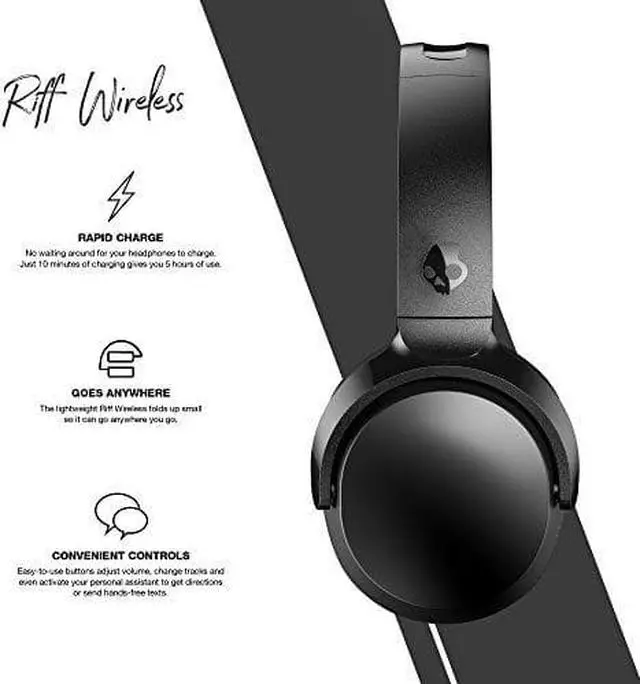 Alt view image 11 of 20 - skullcandy riff wireless onear headphones  black