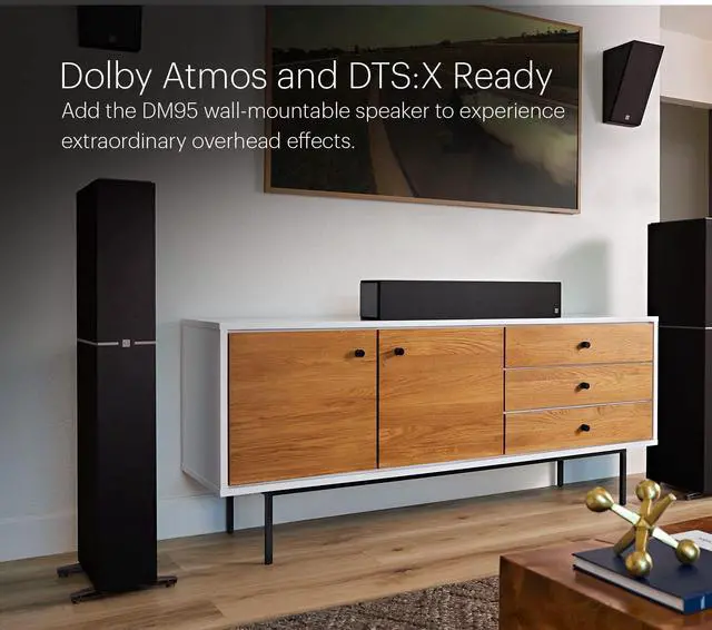 Alt view image 3 of 7 - Definitive Technology Dymension DM60 Mid-Size Tower Speaker, Adjustable Bipolar Arrays, 4 BDSS Mid/Bass Woofers & Tweeter, 3XR Architecture with 8" Dual Radiators, Dolby Atmos/DTS:X Ready, Black