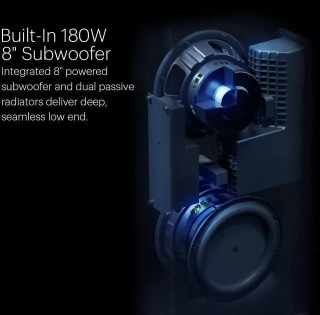 Alt view image 7 of 7 - Definitive Technology Dymension DM60 Mid-Size Tower Speaker, Adjustable Bipolar Arrays, 4 BDSS Mid/Bass Woofers & Tweeter, 3XR Architecture with 8" Dual Radiators, Dolby Atmos/DTS:X Ready, Black