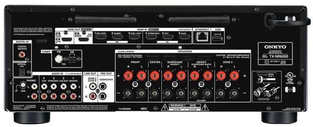 Alt view image 4 of 6 - Onkyo TX-NR6050 7.2-Channel Network Home Theater Smart AV Receiver 8K/60, 4K/120Hz