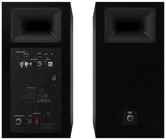 Alt view image 3 of 7 - Klipsch The Sevens Heritage Inspired (Pair) Powered Speakers - Black