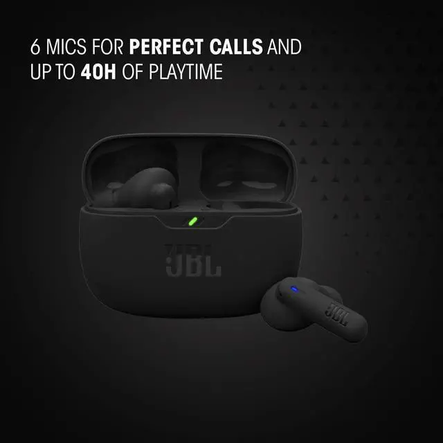 Alt view image 6 of 7 - JBL Vibe Beam 2 - True Wireless Noise Cancelling Earbuds Pure Bass Sound & Smart Ambient Technology, 4mics for Crisp, Clear Calls, up to 40Hrs of Playback, IP54 Dust & Water Resistant (White)