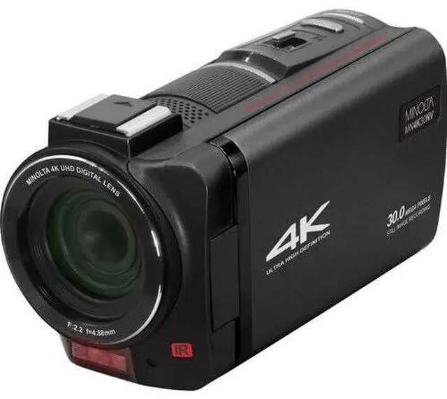 Alt view image 11 of 20 - Minolta MN4K30NV 4K Ultra HD 30 MP Night Vision Camcorder, Black