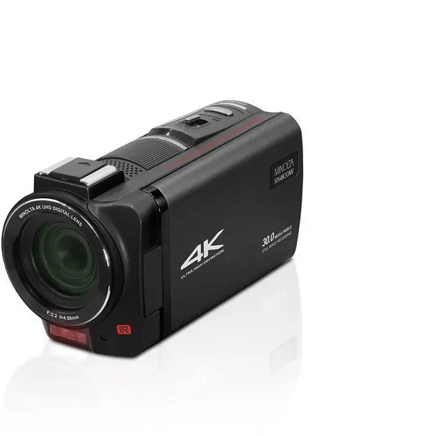 Alt view image 9 of 20 - Minolta MN4K30NV 4K Ultra HD 30 MP Night Vision Camcorder, Black