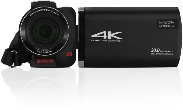 Alt view image 10 of 20 - Minolta MN4K30NV 4K Ultra HD 30 MP Night Vision Camcorder, Black