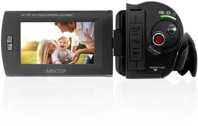 Alt view image 14 of 20 - Minolta MN4K30NV 4K Ultra HD 30 MP Night Vision Camcorder, Black