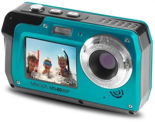 Alt view image 11 of 15 - Minolta MN40WP-BL 48.0-Megapixel Waterproof Digital Camera (Blue)