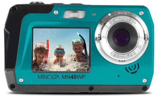 Alt view image 12 of 15 - Minolta MN40WP-BL 48.0-Megapixel Waterproof Digital Camera (Blue)