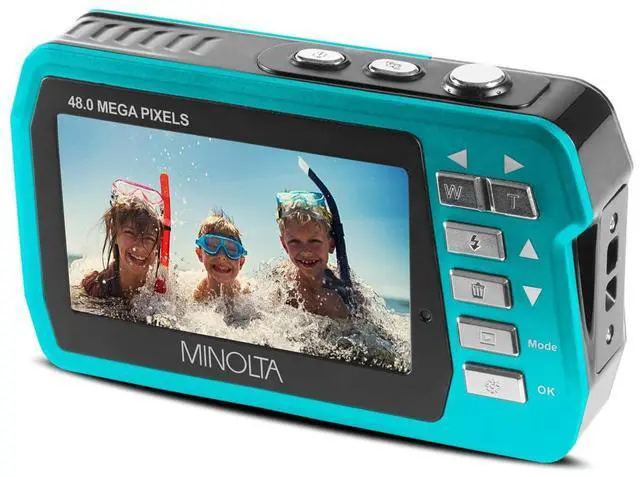 Alt view image 13 of 15 - Minolta MN40WP-BL 48.0-Megapixel Waterproof Digital Camera (Blue)