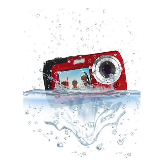 Alt view image 12 of 13 - Minolta MN40WP-R 48.0-Megapixel Waterproof Digital Camera (Red)