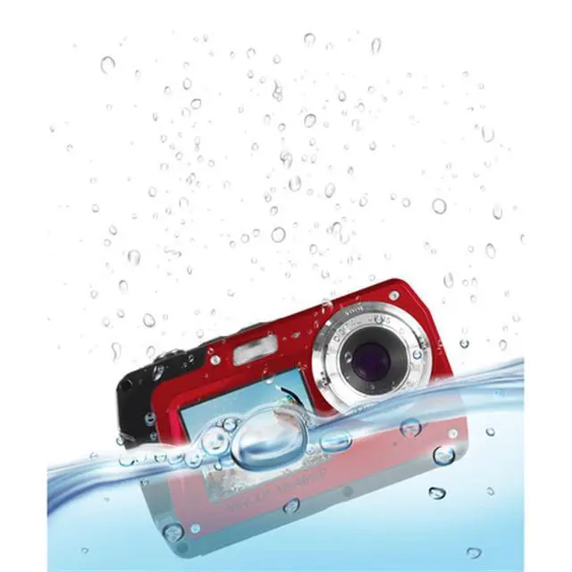 Alt view image 13 of 13 - Minolta MN40WP-R 48.0-Megapixel Waterproof Digital Camera (Red)