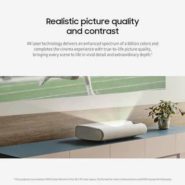Alt view image 3 of 14 - SAMSUNG 120-Inch Class LPU7D Series The Premiere Ultra Short Throw 4K AI Smart TV Laser Projector for Home Theater w/ Gaming Hub, Vision Boost, Powerful Sound, Alexa Built-In, SP-LPU7DSAXXZA