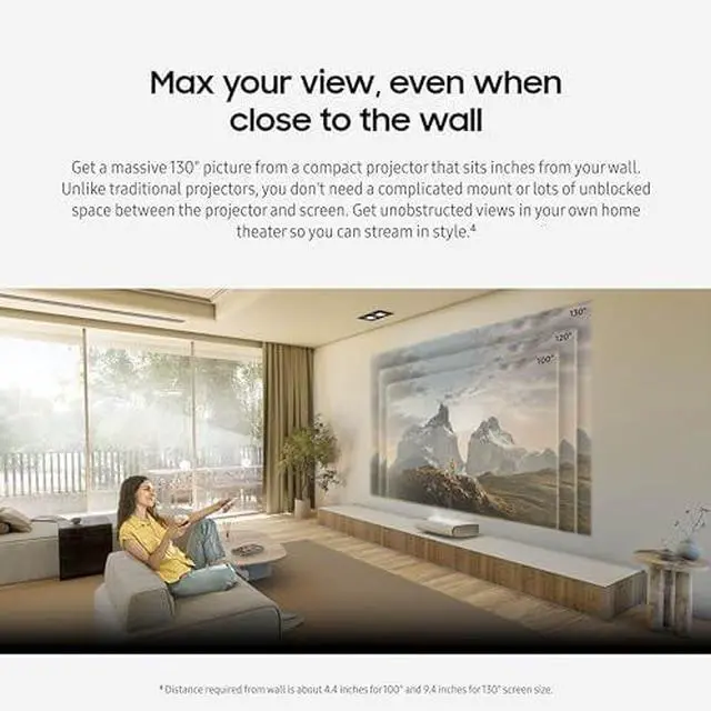 Alt view image 6 of 8 - SAMSUNG 130-Inch Class LPU9D Series The Premiere Ultra Short Throw 4K AI Smart TV Triple Laser Projector for Home Theater w/ Gaming Hub, Vision Boost, Powerful Sound, Alexa Built-In, SP-LPU9DSAXXZA