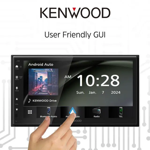 Alt view image 16 of 18 - Kenwood DMX5710 6.8 inch Digital Multimedia Bluetooth Receiver with Apple CarPlay and Android Auto