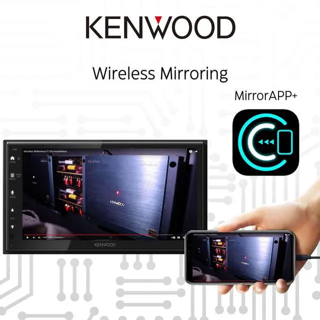 Alt view image 17 of 18 - Kenwood DMX5710 6.8 inch Digital Multimedia Bluetooth Receiver with Apple CarPlay and Android Auto