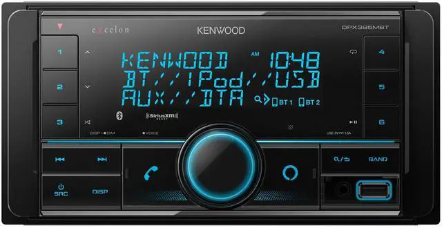 Alt view image 12 of 14 - Kenwood eXcelon DPX395 2-DIN Media Receiver with Bluetooth and Alexa