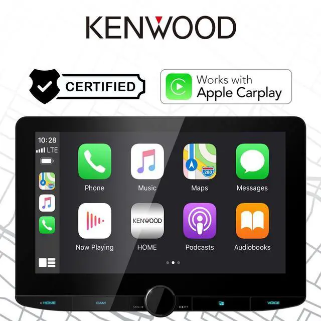 Alt view image 9 of 13 - Kenwood DMX1037S 10.1" High Definition Car Stereo Receiver with Capacitive Touch Panel