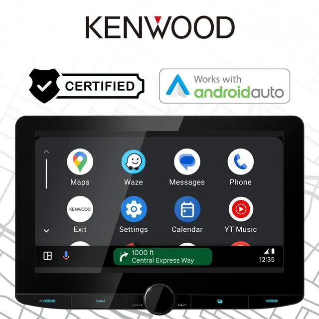 Alt view image 10 of 13 - Kenwood DMX1037S 10.1" High Definition Car Stereo Receiver with Capacitive Touch Panel