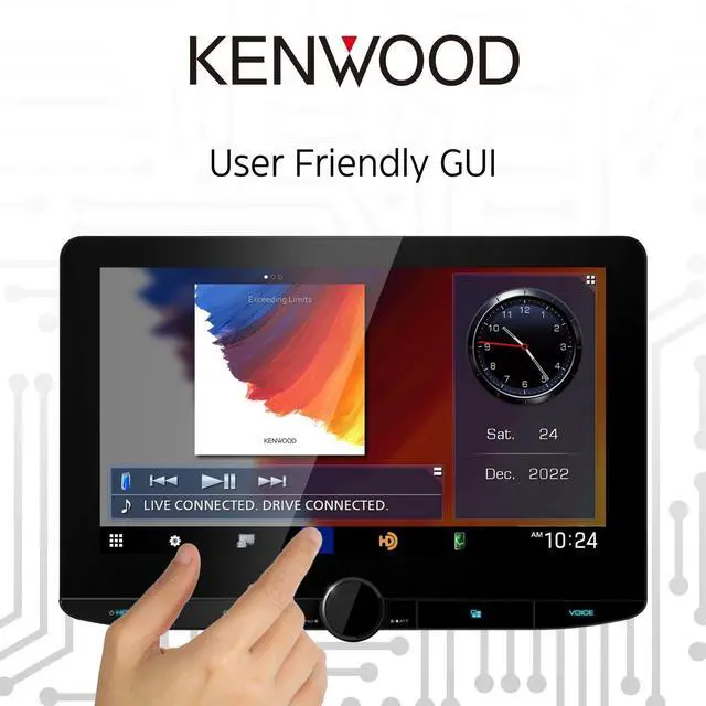 Alt view image 13 of 13 - Kenwood DMX1037S 10.1" High Definition Car Stereo Receiver with Capacitive Touch Panel