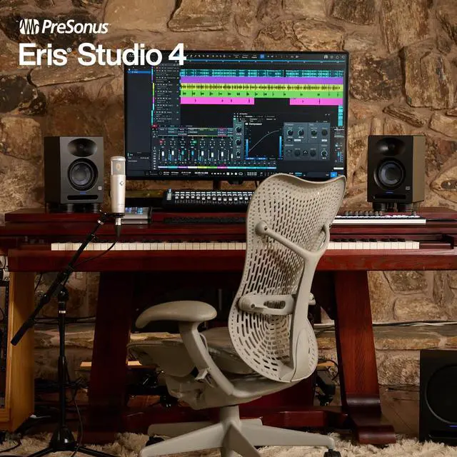 Alt view image 4 of 7 - Eris Studio 4 4.5-inch 2-Way Active Studio Monitor with EBM Waveguide | 4.5 Woven-Composite Woofer, 1 Silk-Dome Tweeter, 50W Bi-Amped, 55hz-20khz, 120 Degree X60 Degree Ebm Waveguide