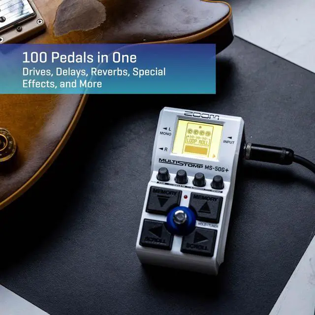 Alt view image 2 of 7 - MS-50G+ MultiStomp Guitar Effects Pedal with 100 Effects, Drives, Modulation, Delay & Reverb, Stereo Outputs, Built-In Tuner, Battery Powered