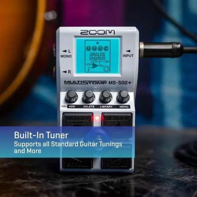 Alt view image 4 of 7 - MS-50G+ MultiStomp Guitar Effects Pedal with 100 Effects, Drives, Modulation, Delay & Reverb, Stereo Outputs, Built-In Tuner, Battery Powered