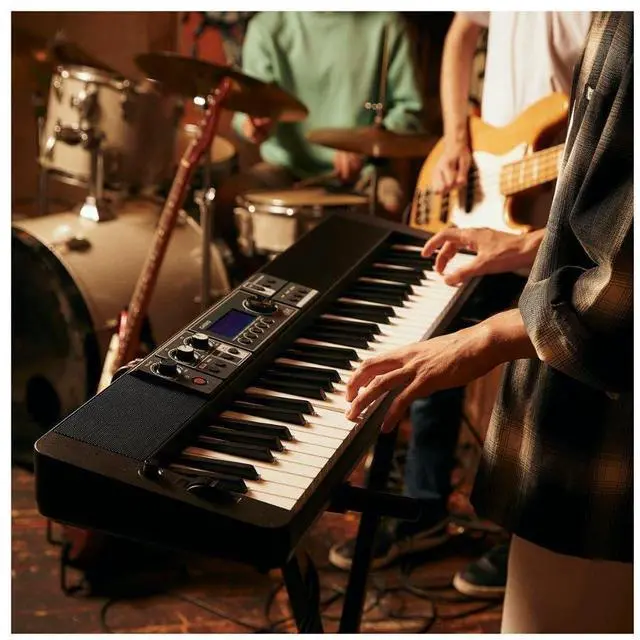 Alt view image 2 of 5 - Casio Casiotone CT-S500, Touch Sensitive 61-Key Portable Keyboard w/ 800 Tones, DSP Effects, 200 Rhythms, 5-Track Recorder, USB, Stereo Speakers, 1/4" Outs, Bluetooth MIDI/Audio, AC Adapter (CT-S500)