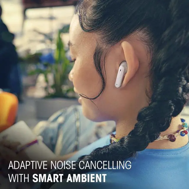 Alt view image 5 of 7 - JBL Tune Flex 2 - True Wireless Noise Cancelling Earbuds Spatial Sound and Smart Ambient Technology, 6 mics for Perfect Calls, up to 48Hrs of Playback, IP54 Dust & Water Resistant (White)